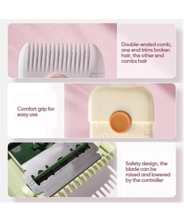 Awakentti Split Ends Hair Trimmer - Dual-Sided Bangs & Split Ends Hair Cutter for Kids Women & Girls - Pink Hair Cutting Accessory - Buy Online on GoSupps.com