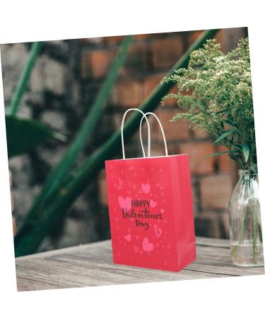 COOLHIYA 10pcs Valentine's Day Tote Reusable Gift Valentines Heart Design Bags Valentine Gift Bags Valentines Bags Valentines Day Gift Bags Candy Bags Delicate Decorations Paper Child 1 count (Pack of 1) As Shown 1 - Buy Online on GoSupps.com