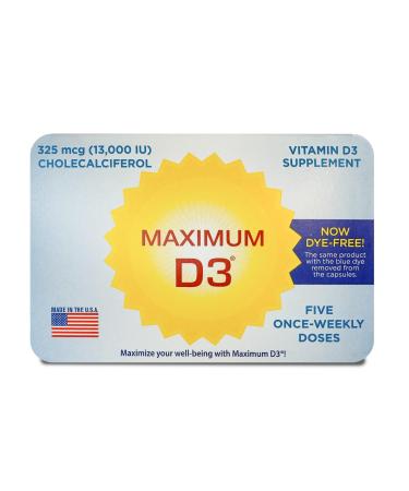 Maximum D3 13 000 IU 5 Capsules Total (5-Week Supply) Packaging May Vary