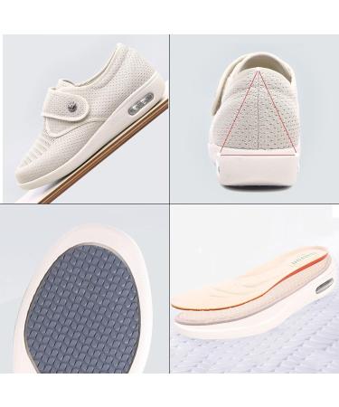 Diabetic Slippers for Women & Men - Wide Width Lightweight Shoes with Adjustable Closure - Grey - Buy Online on GoSupps.com