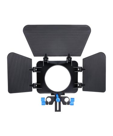 Annsm Matte Box for 15mm Standard Rail Rods for Canon Sony Panasonic Nikon Fujifilm Olympus Cameras Camcorder Lenses Diameter Less Than 85mm with Height Adjustable for Different Camera Lenses