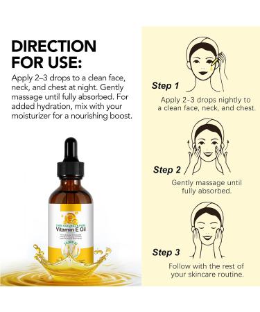 Huile de vitamine E bio pour cosm tiques 75 000 IU ultra concentr e | 100 % naturelle et pure huile de vitamine E | Hydratation de la peau longue dur e & r duction des scars & tirements | Huile de - Buy Online on GoSupps.com