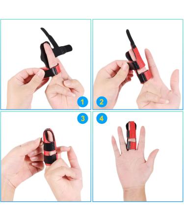 4pcs Soft Fabric Finger Splints for Arthritis Pain Relief and Broken Finger Protection - 4 Colors - Buy Online on GoSupps.com