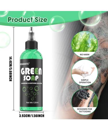 Savon de tatouage vert 120 ml avec bouteille en mousse fournitures de tatouage pour piercings de tatouage quipement propre pour la peau - Buy Online on GoSupps.com