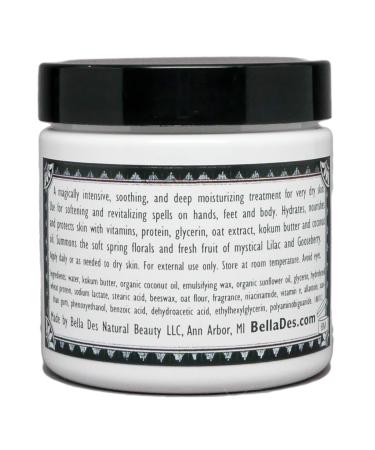 BELLA DES NATURAL BEAUTY Lilac and Gooseberry Hand and Foot Moisturizing Cream | 4 oz | Yennefer Perfume Scent of a Sorceress | with Protein Kokum Butter for Very Dry Skin Feet and Cuticles - Buy Online on GoSupps.com