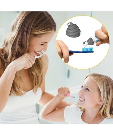 Silicone Toothpaste Cover - Creative Dog Toothpaste Toppers Squeezer | Odorless Toothpaste Cover Bathroom Accessories Exquisite Self Closing Toothpaste Caps for Family and Friends Stronrive Gray - Buy Online on GoSupps.com