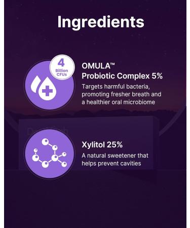 K-Nutra Dentifresh Purple - Sugar Free Oral Probiotic Tablets for Bad Breath & Gums | 4 Billion CFU 30 Tablets Grape Flavor Safe for Bedtime - Buy Online on GoSupps.com