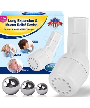 Lung Exerciser Device, Breathing Exercise Device for Lungs, Lung Expansion & Mucus Relief Device, OPEP | Drug-Free Therapy, Exercise Stronger Lungs | Breathe Easier