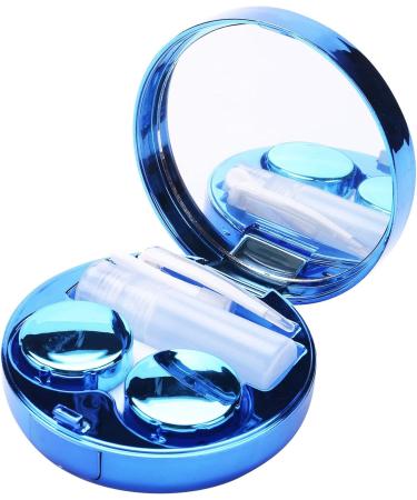 Griwiuiowe Cute Fashion Lens Case - Portable Glitter Luxury Bling Stars Eye Care Set (Blue) | International Shipping Available - Buy Online on GoSupps.com