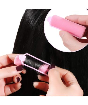 36-Piece Pink Foam Sponge Hair Rollers Set for Women & Girls - 0.78 Inch Soft Hairdressing Curlers for Flexible Sleeping Curling - Pack of 36 - Buy Online on GoSupps.com