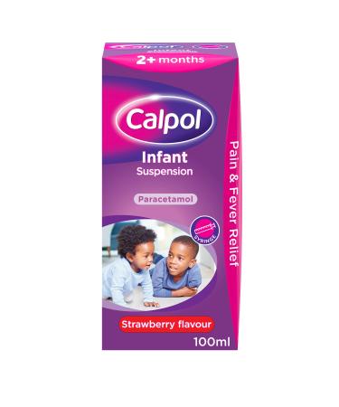 Calpol Infant Suspension Paracetamol Medication For 2+ Months Strawberry Flavour 100ml Original