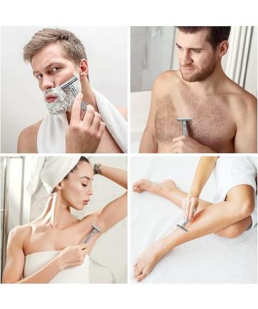 Razor Planer Reusable Stainless Steel Razor with 5 Classic Blades - Gentle Skin-Friendly Wet Shaving Precision - Buy Online on GoSupps.com