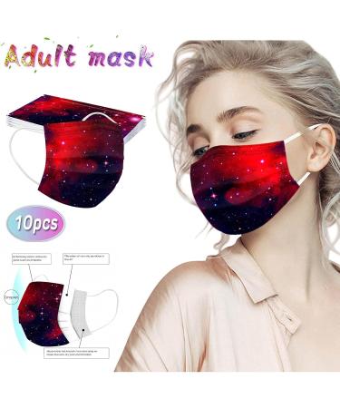 50Pcs Disposable Face Masks for Women with Elastic Ear Loop 3 Ply Breathability Comfort Colors Floral Halloween Mask (E-026) - Buy Online on GoSupps.com