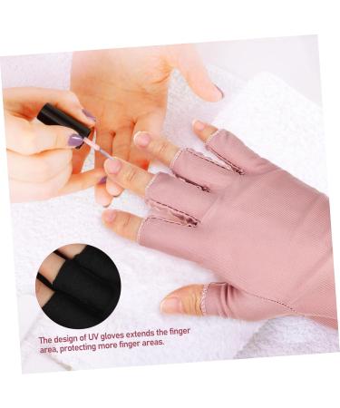 MUSISALY 2 Pairs UV Gloves Nail Gloves Gloves for Gel Nails Nail Art Supplies Nail Art Accessory Fingerless Gloves Manicure Gloves Anti UV Nail UV Rays Gloves - Buy Online on GoSupps.com
