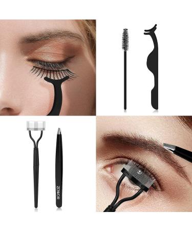 Zowor Eyelash Curler with Comb and Brush - Curved Lash Curler with 5 Silicone Refill Pads for Natural and Long-Lasting Curl - Perfect Make Up Gift for Women - Buy Online on GoSupps.com