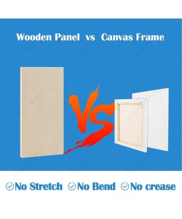 Falling in Art 8x16 Birch Wood Panels Kit - 4 Pack Studio Cradle Boards for Painting, Pouring Art, Crafts & Burning - 3/4 Deep Wooden Canvas - Buy Online on GoSupps.com