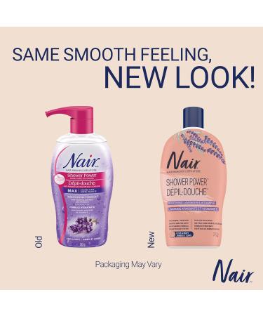 Nair Shower Power MAX Hair Remover for Coarse Hair on Legs & Body with Soothing Lavender and Vitamin E 312-g Coarse Hair (Lavender) - Buy Online on GoSupps.com