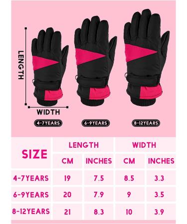 Kids Ski Gloves - Waterproof & Warm Winter Mittens for Girls 4-7 Years - Buy Online on GoSupps.com
