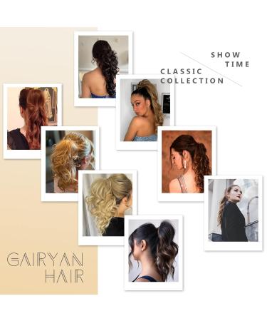 Gairyan 45cm Dark Blonde Claw Clip Ponytail Extensions - Curly Wavy Synthetic Hair for Women - Buy Online on GoSupps.com