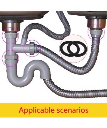 Buy Qrity 6-Piece O-Ring Sealing Rubber Set | Kitchen Sink Snappy Gum Seal | Replacement Seals | OD 38mm ID 29mm for Pipe Sealing - Buy Online on GoSupps.com