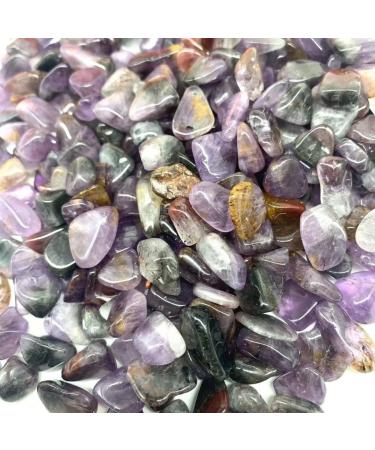 Natural Crystals and Stones 100g 9mm-15mm Colorful Tumbled Seven Quartz Chips Gravel Spiritual Stone Gifts for Decoration kaixun - Buy Online on GoSupps.com