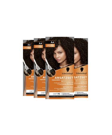 handle Schwarzkopf Startup set A4 dark brown level 3 4 x 45 ml durable hair color for the roots camouflage in just 10 minutes startup color for harmonious transitions 45 ml 4er Pack