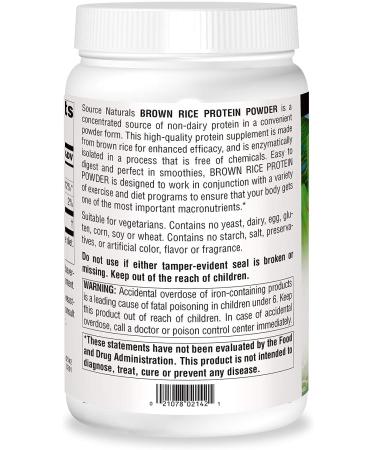 Source Naturals Brown Rice Protein 32 oz - Vegan & Non-GMO 2 lb Powder - Buy Online on GoSupps.com