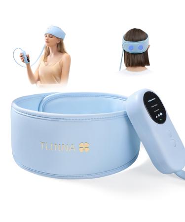 Head Massager Scalp Massager Relief Headaches Fatigue Stress Sleep aid Hangover with Airbag Kneading Constant Temperature Hot Compress for Head Sky Blue Large