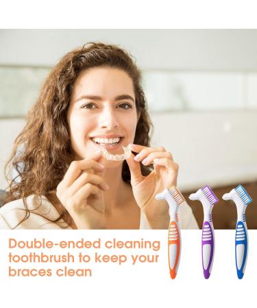 3 Prosthesis Toothbrush | Double-Sided Soft Bristles & Ergonomic Design for Effective Cleaning - Buy Online on GoSupps.com