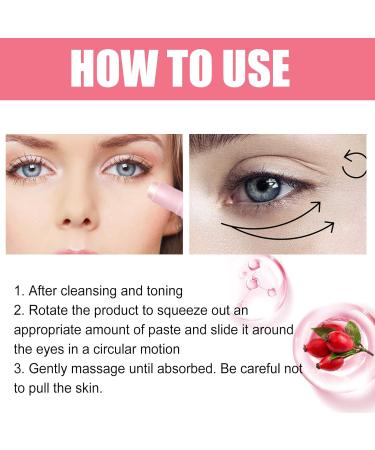 Hyaluronic Eye Cream Stick Caffeine Relax Eyes Fatigue Eye Cream Anti Aging Reduce Under The Eyes Puffiness Rosehip Firming Eye Serum Eye Lift For Women And Men - Buy Online on GoSupps.com