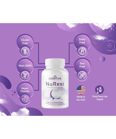 CogniTune Natural Sleep Aid for Adults - Herbal Sleep Aid Supplement - Non-Drowsy Formula with Melatonin, Valerian Root, Lemon Balm, Chamomile, GABA & More Original - Buy Online on GoSupps.com