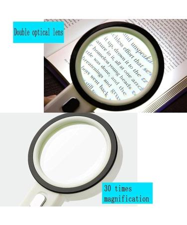 Portable Magnifier Magnifier Reading Crafts Identification 30X Hd LED Light Handheld Illuminated Read Magnifier Full of Stars - Buy Online on GoSupps.com