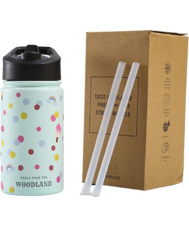 12oz Kids Stainless Steel Thermal Bottle with Straw Lid - Confetti Treats | Keeps Drinks Fresh for 12 Hours - Easy-to-Drink Design for Toddlers - Buy Online on GoSupps.com