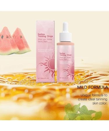  BommFu Sunless 2025 Oral Tanning Drops - 60 ml - Natural Ingredients - Self-tanning drops for face and body - Leaves skin smooth - Buy Online on GoSupps.com