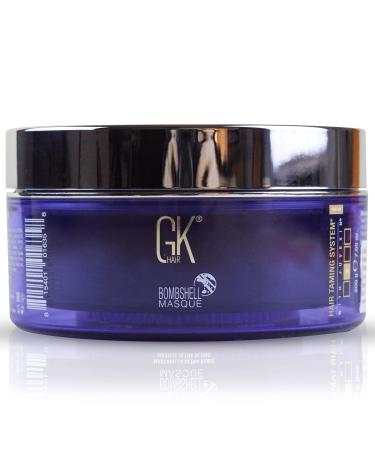 Global keratin Ultra Blonde Bombshell Mask (200g/7.5oz) Semipermanente Long -lasting hair tinting color pigments moisturizing styling and color mask for all hair types Unisex - by GKhair 200 g (1 Pack) Ultra Blonde - Buy Online on GoSupps.com
