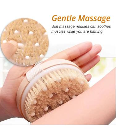Daailoktau Natural Bristle Body Brush for Exfoliation and Cellulite Massage - Buy Online on GoSupps.com