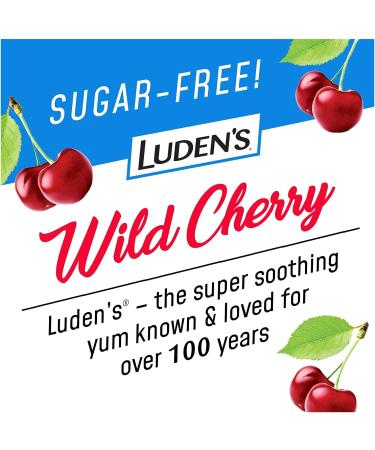Luden's Sugar-Free Wild Cherry Throat Drops - 25 Count x 4 Packs - Buy Online on GoSupps.com