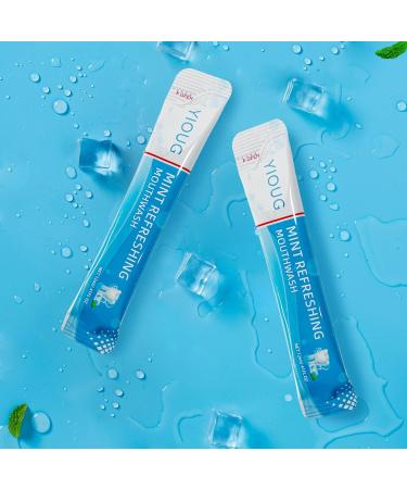 YIOUG Portable Travel Mouthwash Packets 20 Count Mint Oral Rinse Strips in Reusable Box Alcohol-Free Single-Use Mouth Freshener for On-The-Go Office Airplane & Road Trips - Buy Online on GoSupps.com