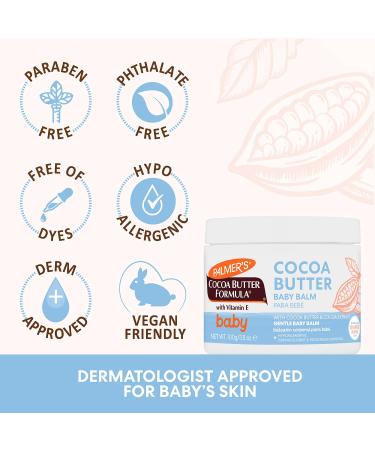 Palmer's Baby Balm - Cocoa Butter Formula Hydrating Cream for Dry Skin Eczema & Diaper Rash | 3.5 Oz Hypoallergenic 48Hr Moisture Dermatologist Tested - Buy Online on GoSupps.com