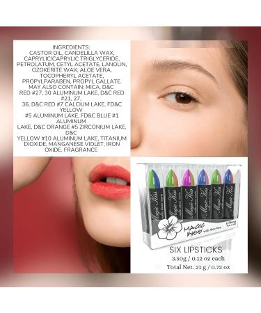 Magic Kiss Color Changing Matte Lipstick Set - Long Lasting Nutritious Lips Moisturizer - Made in USA - Pack of 6 Split Colors - Buy Online on GoSupps.com