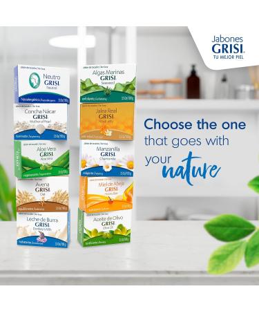 Grisi Seaweed Soap 6-Pack - Cleansing and Exfoliating Soap with Seaweed for Pore Unclogging, Circulation Stimulation, and Toxin Elimination - 3.5 Oz Each - Buy Online on GoSupps.com