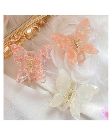 Yinyime Butterfly Hair Clips - Marble Leopard Print Acrylic Barrettes & Hairpins for Women | Perfect Hair Accessories Gift - Buy Online on GoSupps.com