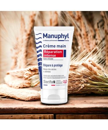 SORIFA - Set of 3 Manuphyl Intense Repair - Very dry and damaged hands - Low greasy slightly fragrant enriched with glycerin and wheat protein - Tube 50 ml - Buy Online on GoSupps.com