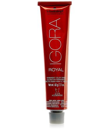 Schwarzkopf Professional Igora Royal Hair Color, 9-7, Extra Light Copper Blonde, 60 Gram 9-7, Extra Light Copper Blonde 2.11 Ounce (Pack of 1)