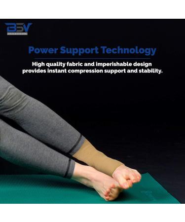 Ankle Brace Compression Support for Sprains & Tendinitis - X-Large Skin Color | Pain Relief for Men & Women - Buy Online on GoSupps.com