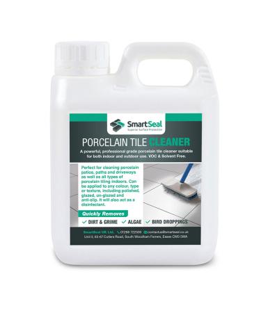 Smartseal Porcelain Patio Cleaner - Premium Porcelain Tile Cleaner - Ultimate Tile Cleaner Solution Ideal For Patios Paths Driveways And Indoor Tiles - (1 Litre) 1 l (Pack of 1)