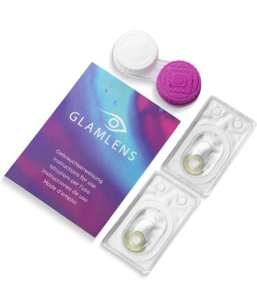 Buy Glamlen Flora Gemstone Green Colored Contact Lenses | Natural Looking Hydrogel | 1 Pair (2 pcs) | Diameter 14.50mm | International Shipping - Buy Online on GoSupps.com