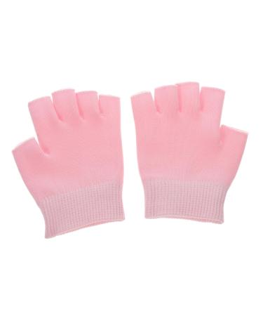 Ipetboom 1 Pair Brush Cleansing Collagen Gel Gloves Moisturizing Fingerless Glove Moisturizing Gel Glove Moisturizer Hand Glove Mittens Dry Hands Pink Hand Man