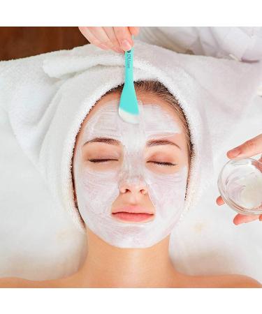 Ducare Silicone Face Mask Brush & Facial Cleansing Sponges Set - 4 PCS | Soft Double-Ended Brush for Mud, Clay, DIY Green - Beauty Essential - Buy Online on GoSupps.com