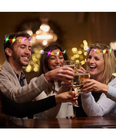 12 Pack LED Flower Headband Crown - Glow in The Dark Party Supplies for Kids, Girls, Women - Light Up Headdress for Halloween, Wedding, Birthday & Christmas - Buy Online on GoSupps.com